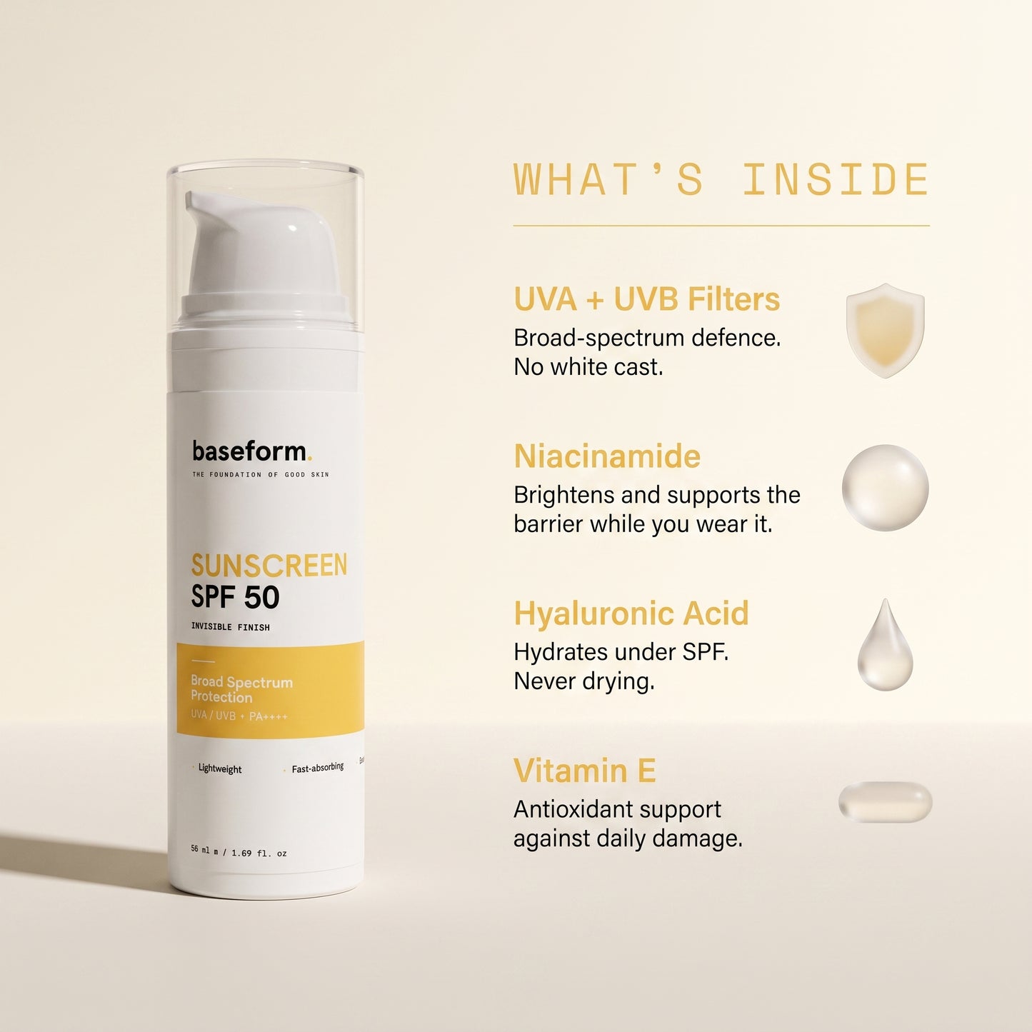 Sunscreen SPF 50 - Invisible Broad-Spectrum - 30ml