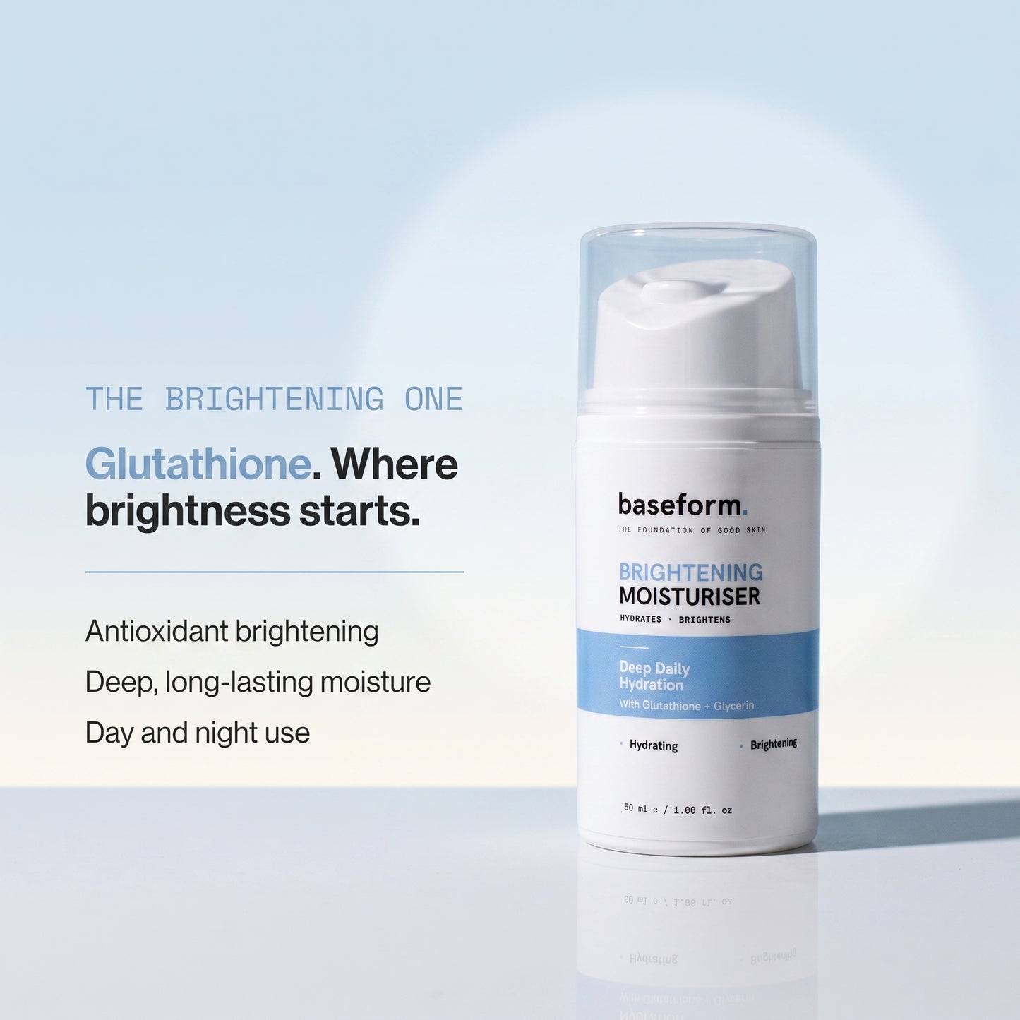 Brightening Moisturiser - Glutathione + Glycerin - 30ml